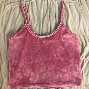 Boohoo velvet crop top